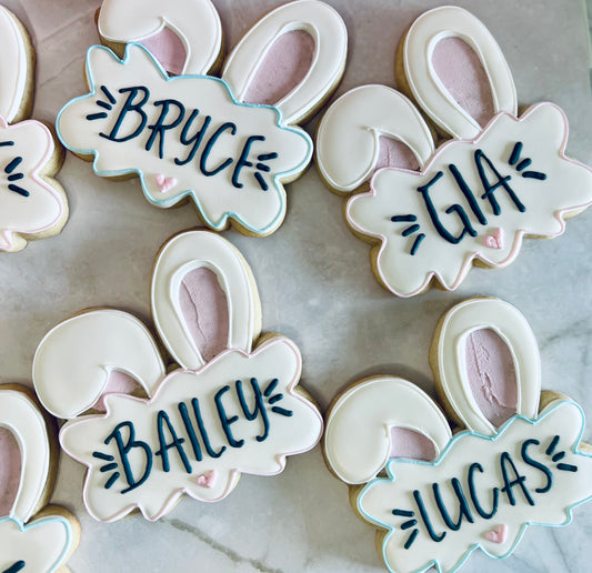 Easter Bunny Personalized  Cookie