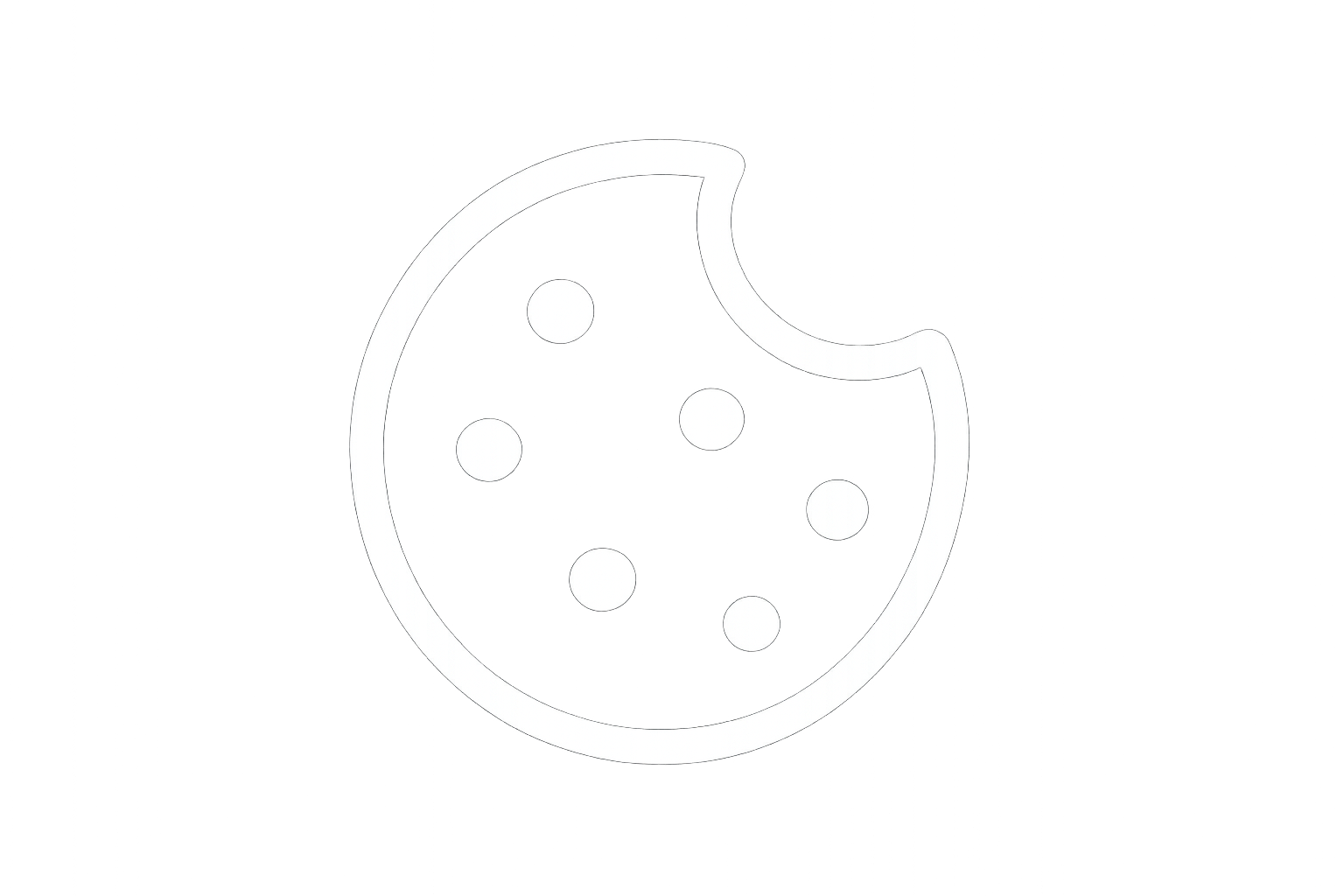 make a white icon that looks like a cookie with a transparent background